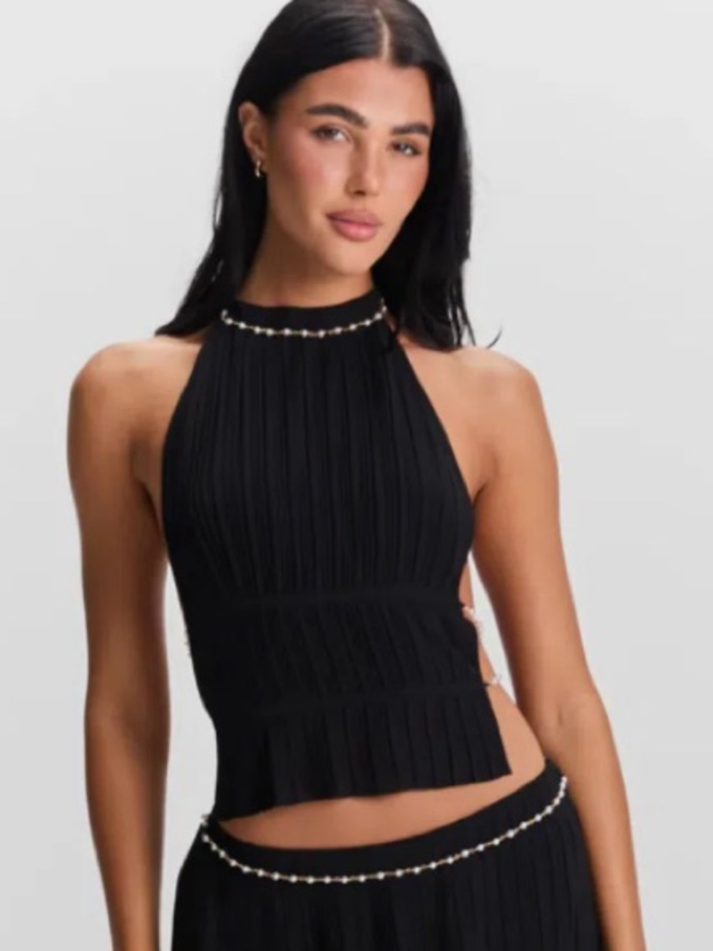Sasha Therese pearl top